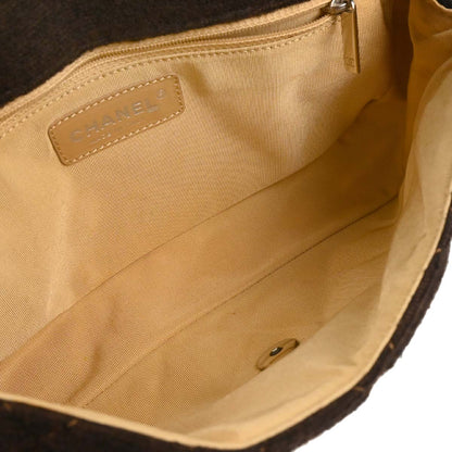 Chanel Brown Wool Shoulder Bag