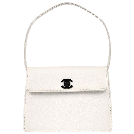 Chanel White Caviar Handbag