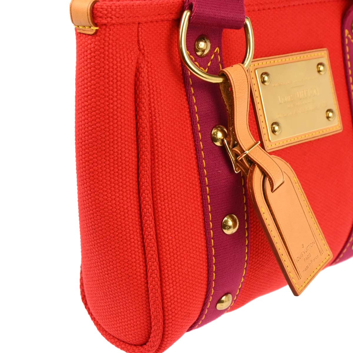 Louis Vuitton Red Purple Antigua Cabas PM Tote Bag M40037