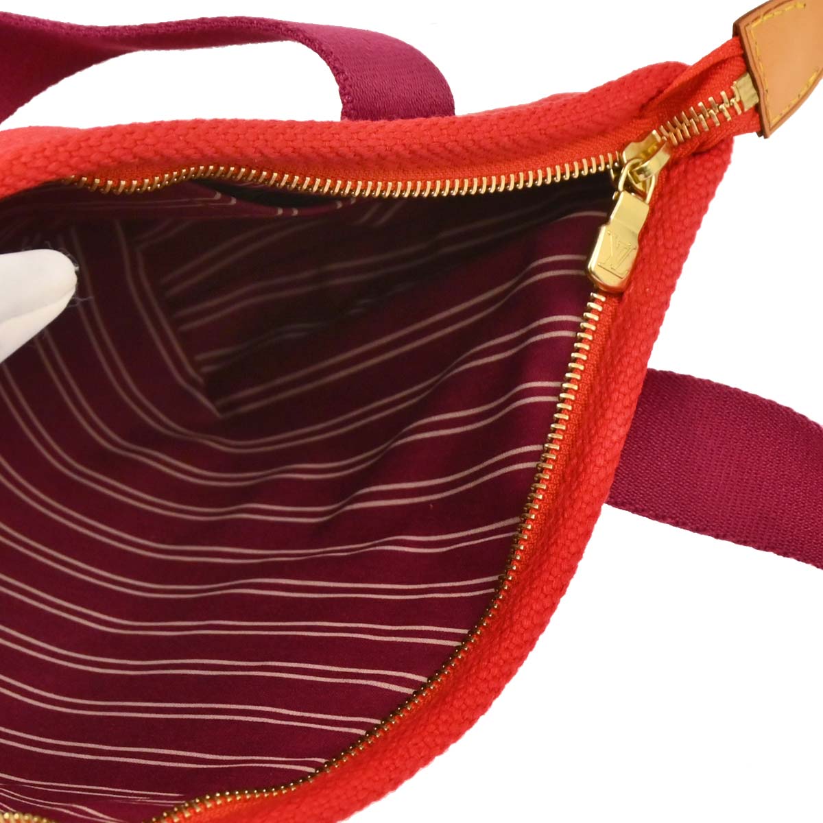 Louis Vuitton Red Purple Antigua Cabas PM Tote Bag M40037