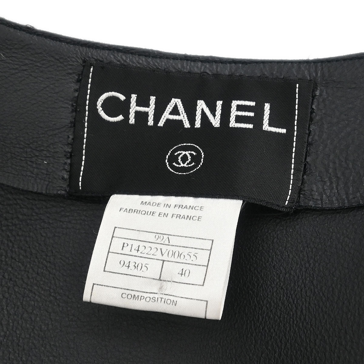 Chanel Single Breasted Collarless Jacket Black #40