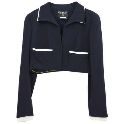 Chanel Single Breasted Jacket Black #42