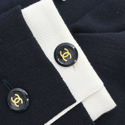 Chanel Single Breasted Jacket Black #42