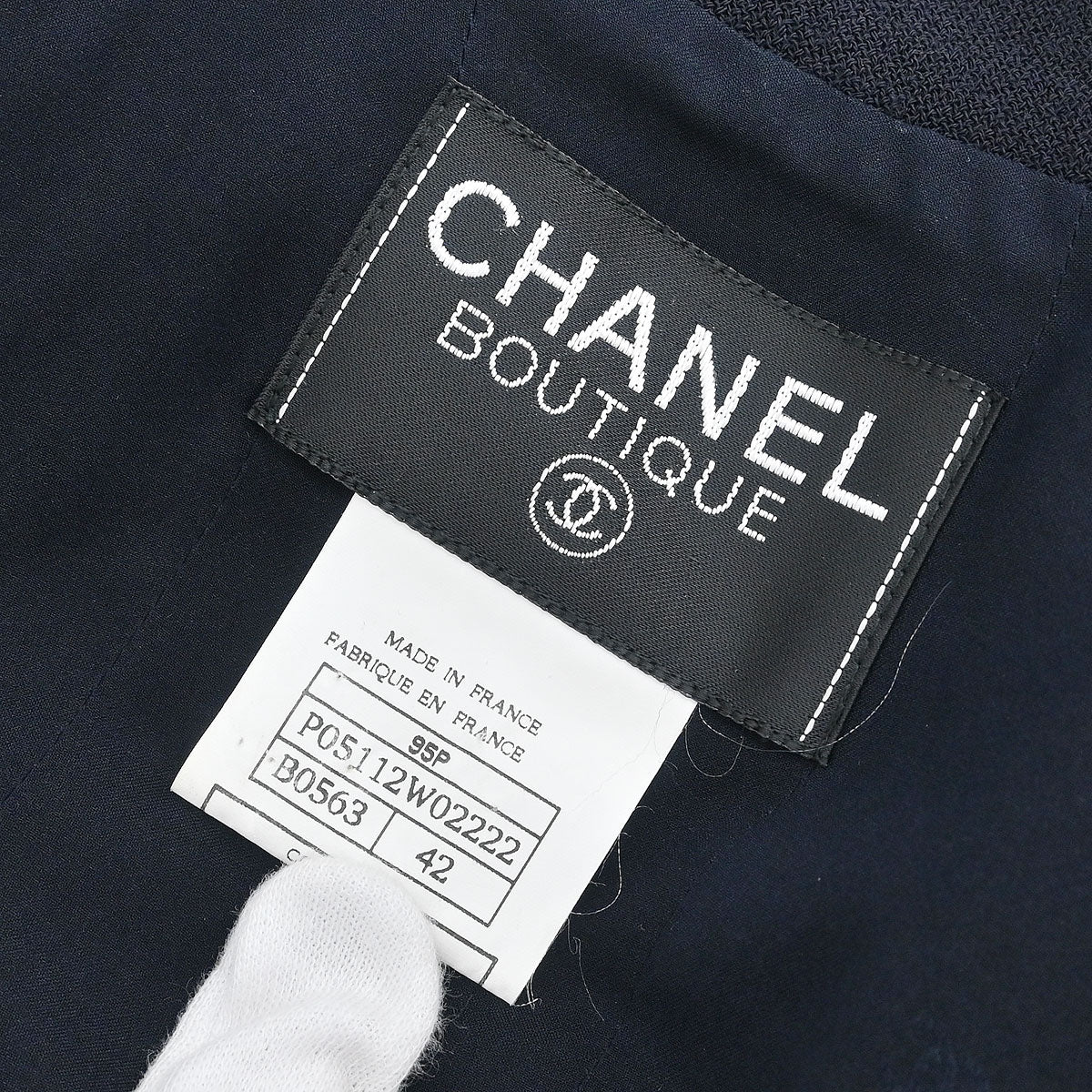 Chanel Single Breasted Jacket Black #42