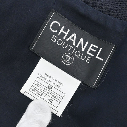 Chanel Single Breasted Jacket Black #42