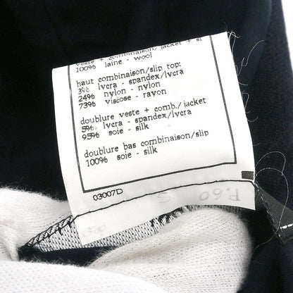 Chanel Single Breasted Jacket Black #42