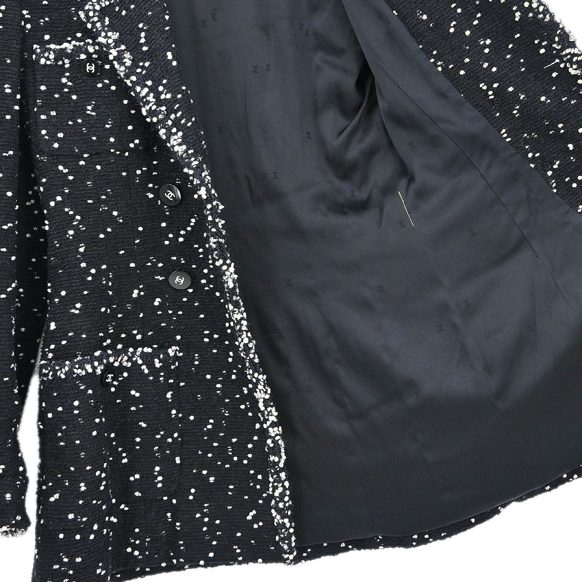Chanel Double Breasted Jacket Black