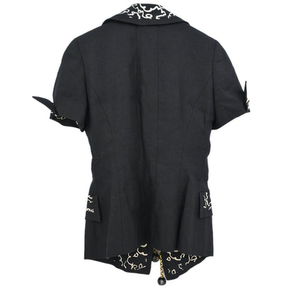 Chanel Single Breasted Jacket Black #38