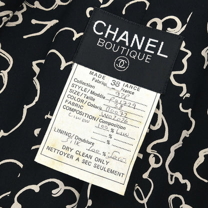 Chanel Single Breasted Jacket Black #38