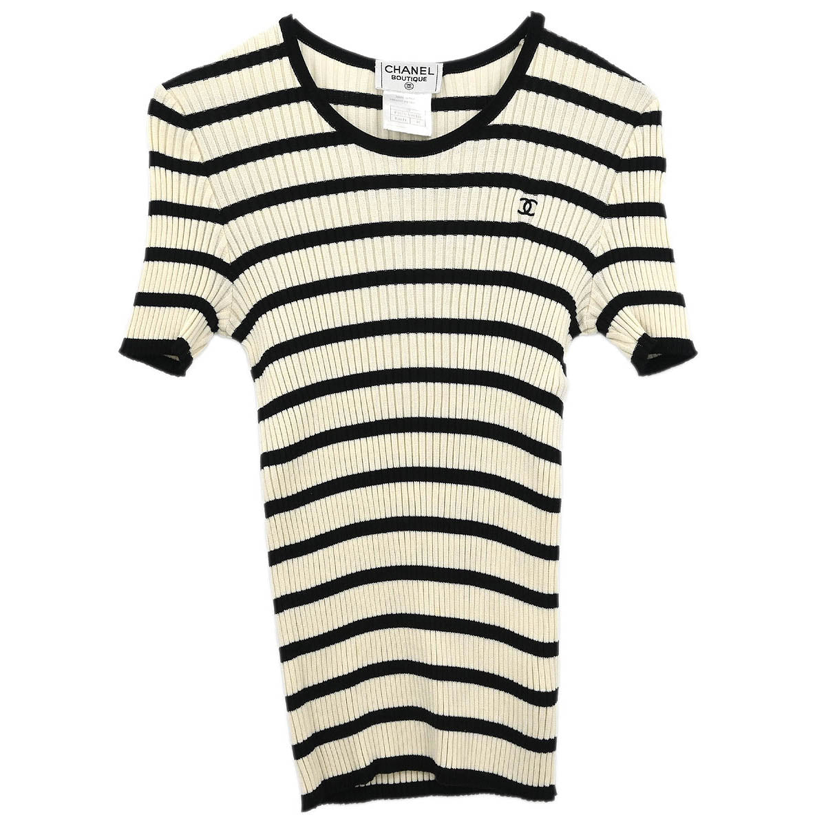 Chanel Short Sleeve Top White #40