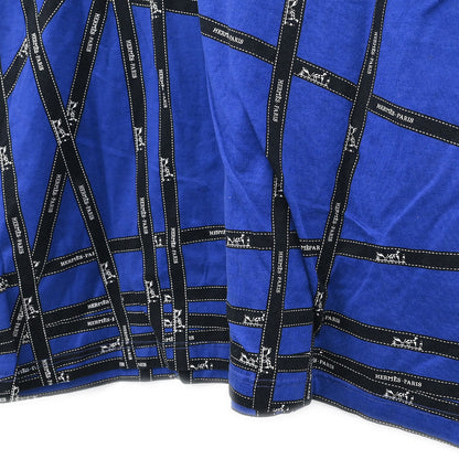 Hermes Short Sleeve T-shirt Top Blue #L