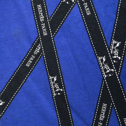 Hermes Short Sleeve T-shirt Top Blue #L