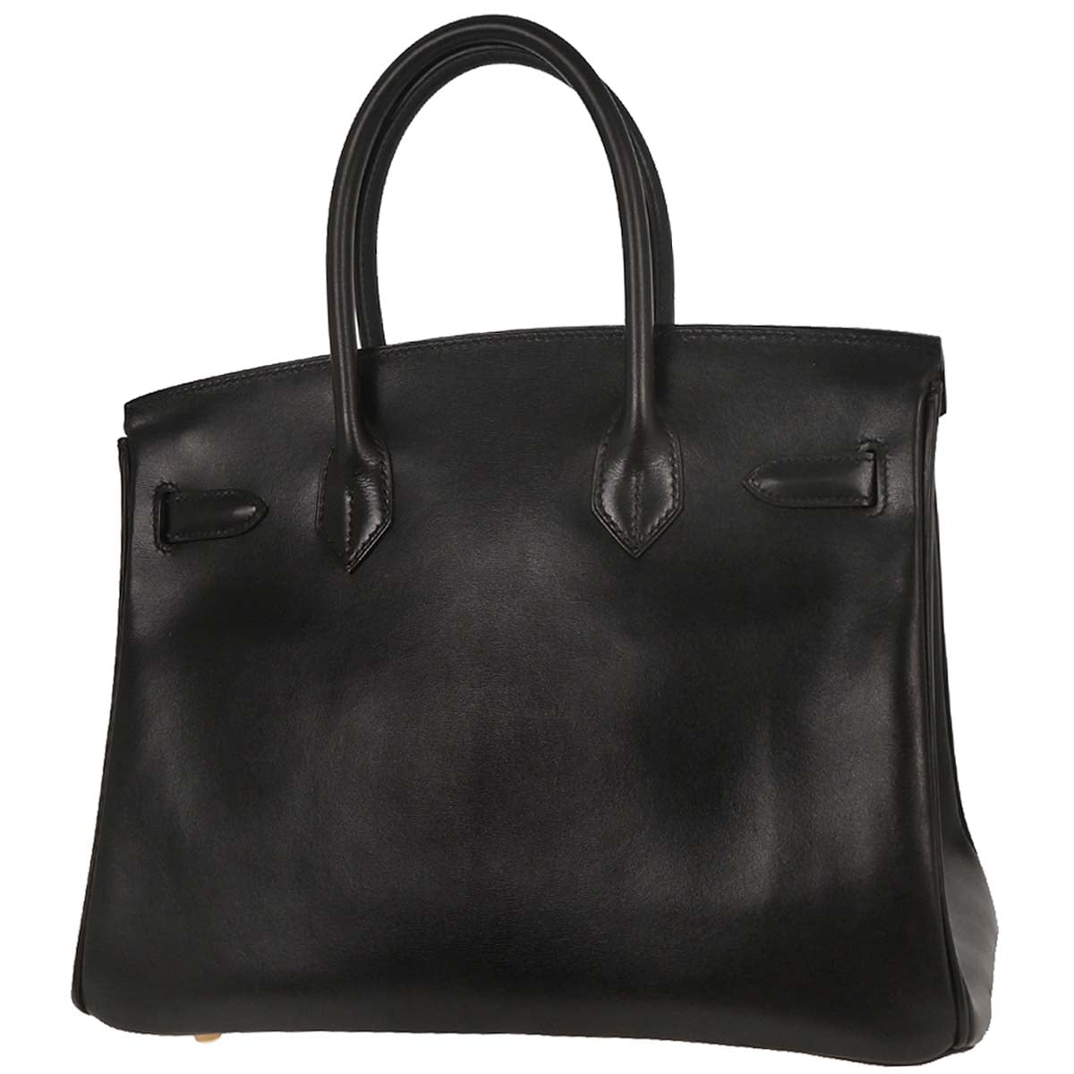 Hermes Black Box Calf Birkin 30 Handbag