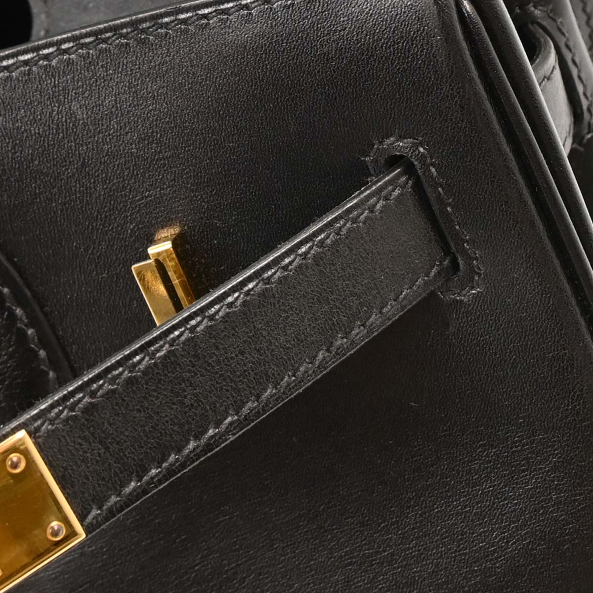 Hermes Black Box Calf Birkin 30 Handbag