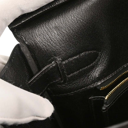Hermes Black Box Calf Birkin 30 Handbag