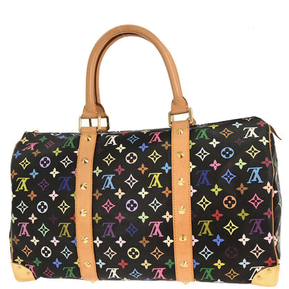 Louis Vuitton Black Monogram Multicolor Keepall 45 Handbag M92640