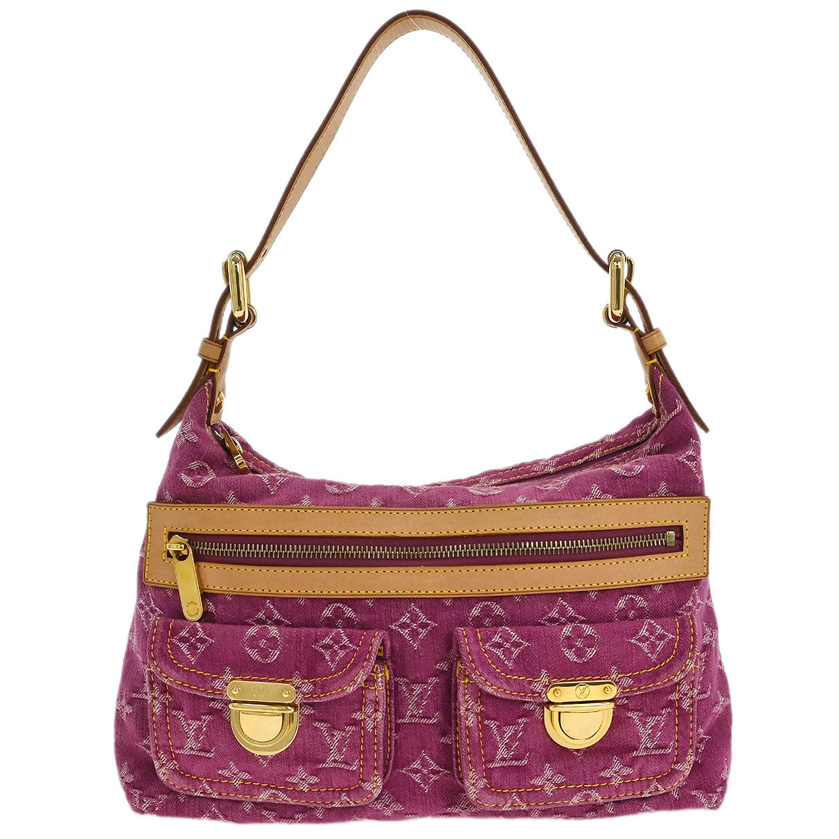 Louis Vuitton Pink Monogram Denim Baggy PM Shoulder Bag M95212