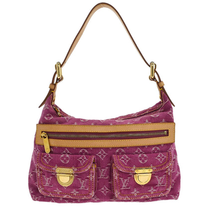 Louis Vuitton Pink Monogram Denim Baggy PM Shoulder Bag M95212