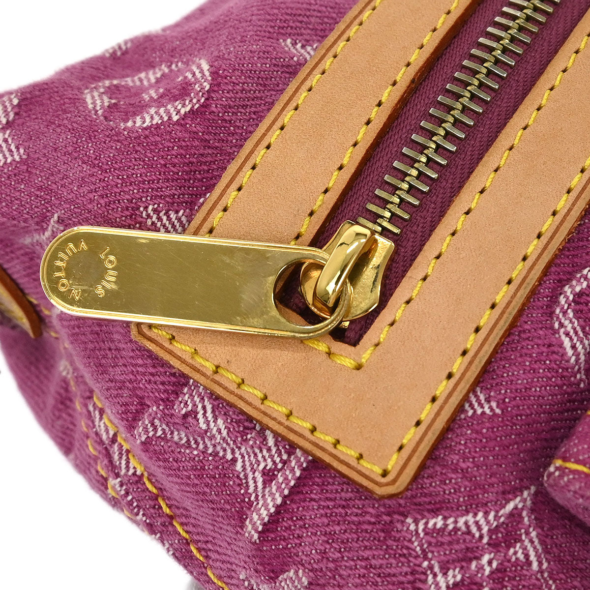 Louis Vuitton Pink Monogram Denim Baggy PM Shoulder Bag M95212