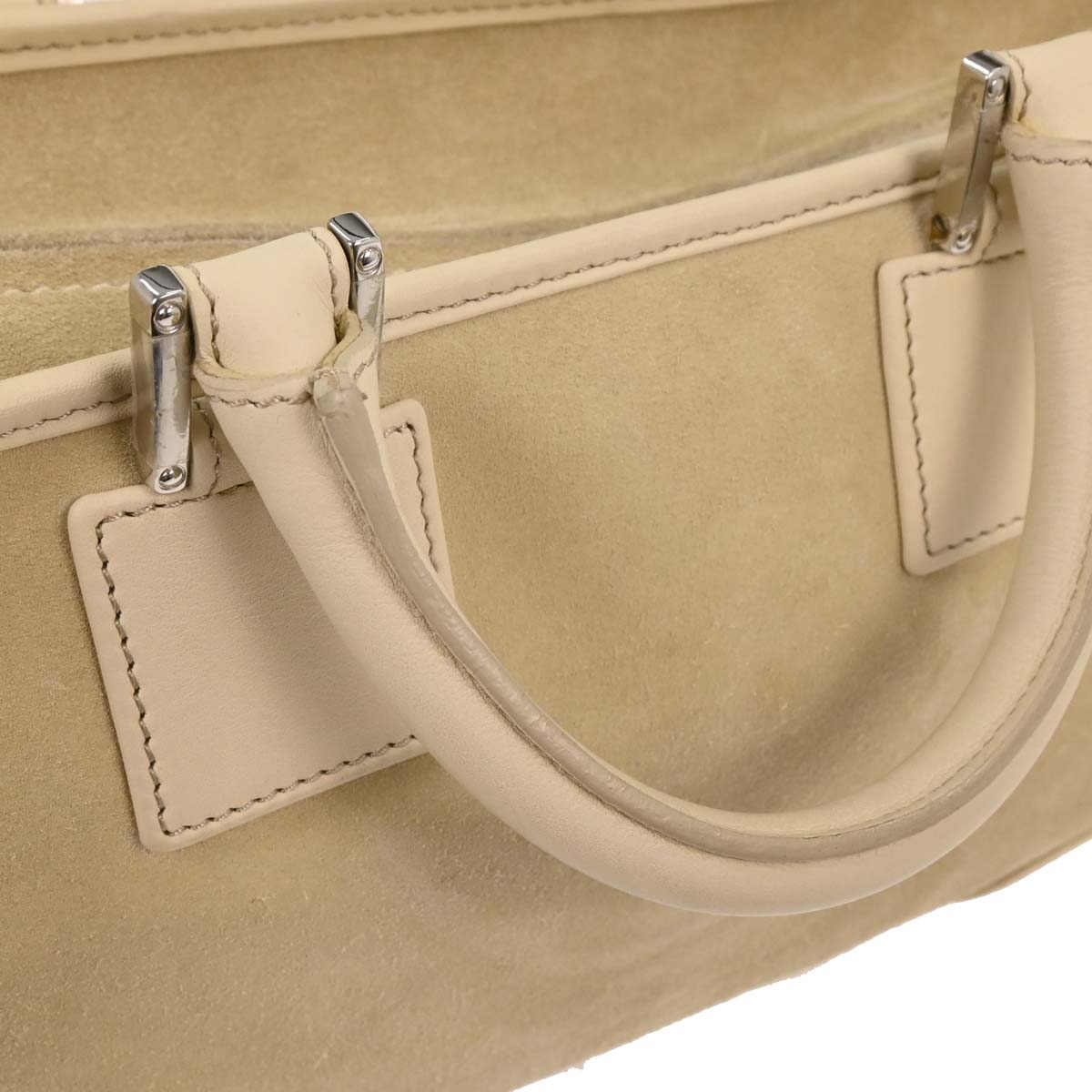 Loewe Beige Suede Amazona 28 Handbag