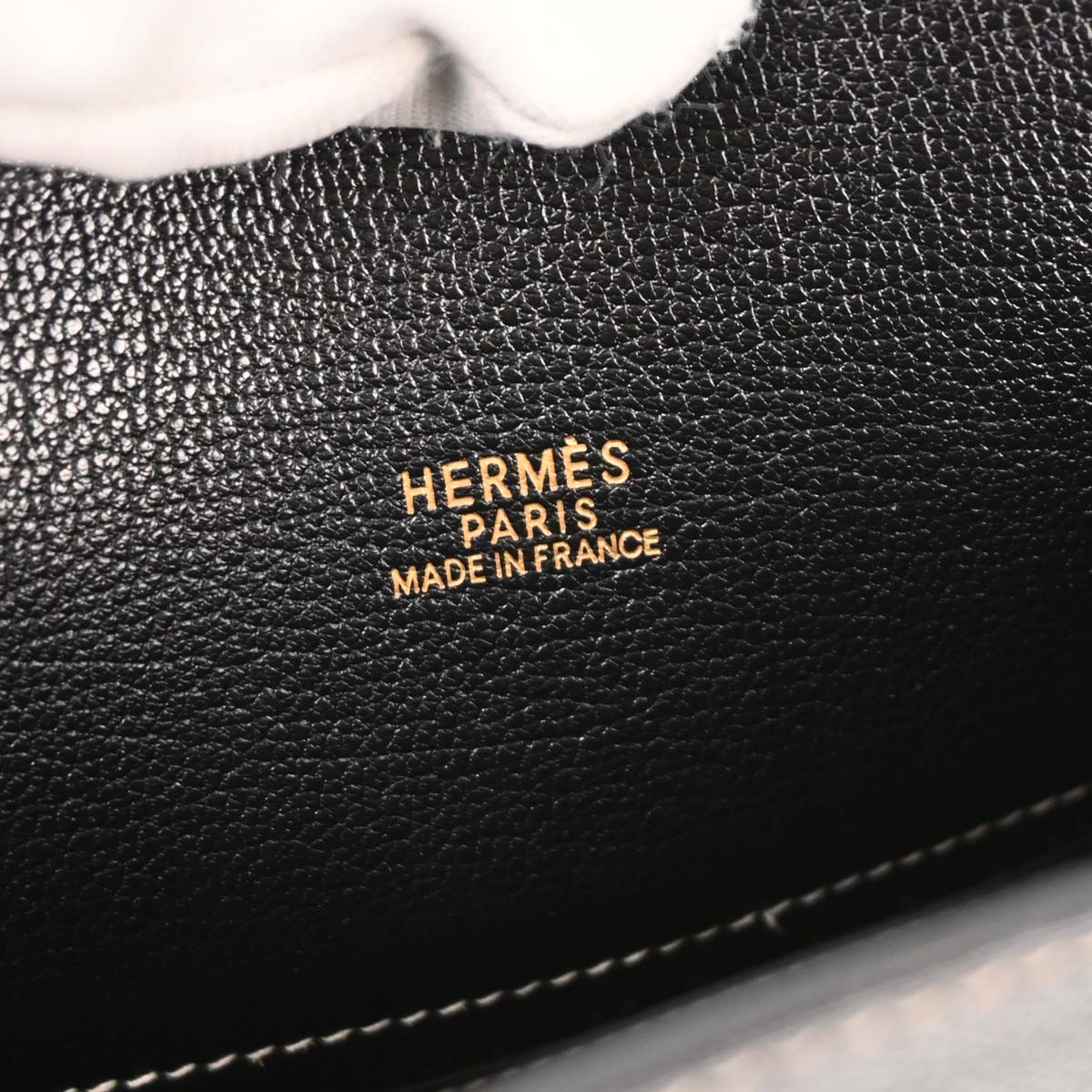 Hermes Black Courchevel Kelly Sport PM Shoulder Bag