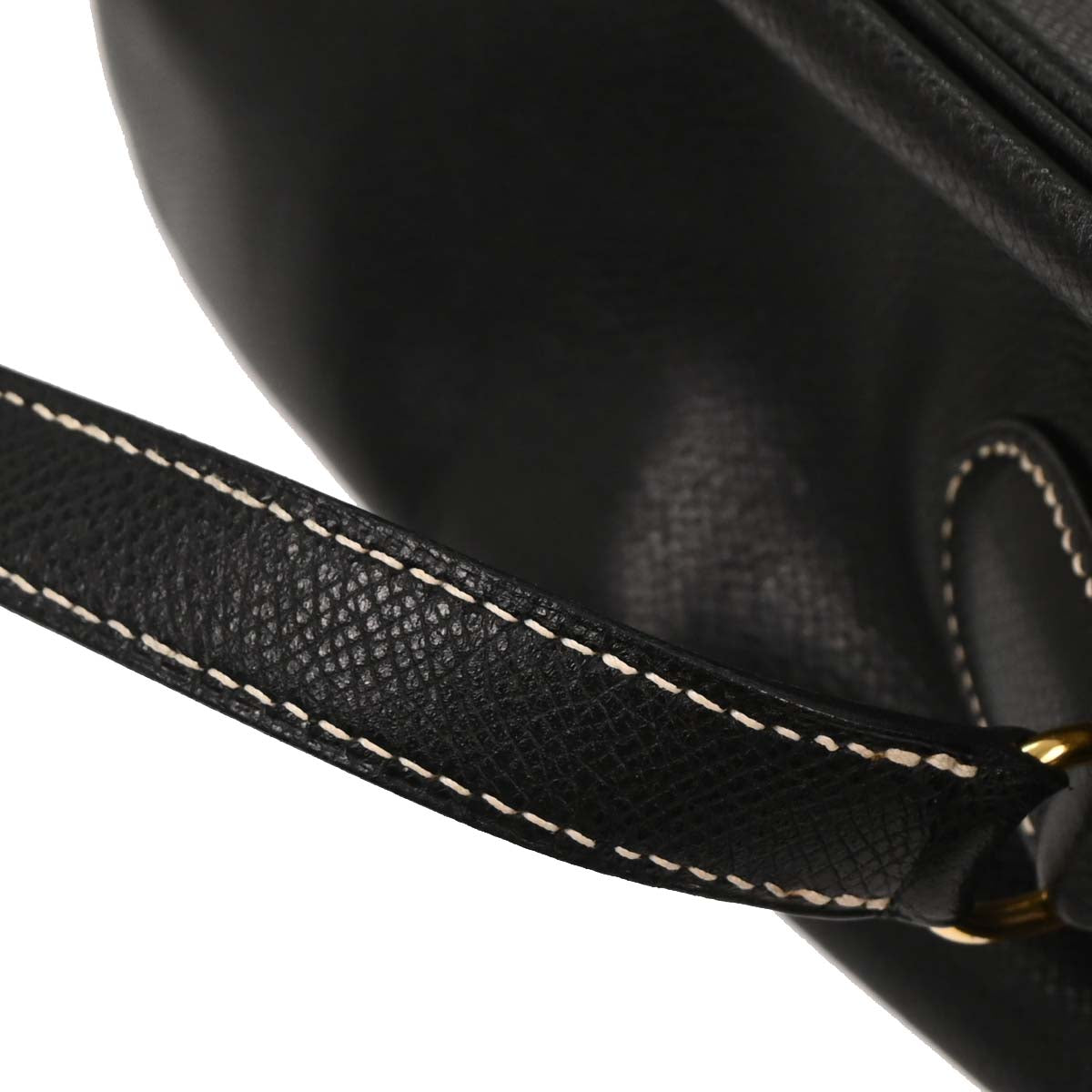 Hermes Black Courchevel Kelly Sport PM Shoulder Bag