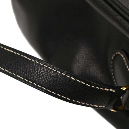 Hermes Black Courchevel Kelly Sport PM Shoulder Bag