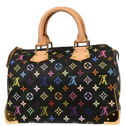 Louis Vuitton Black Monogram Multicolor Speedy 30 Handbag M92642