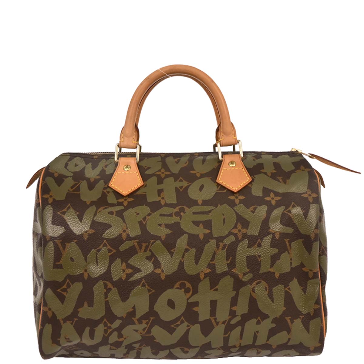 Louis Vuitton Khaki Monogram Graffiti Speedy 30 Handbag M92194