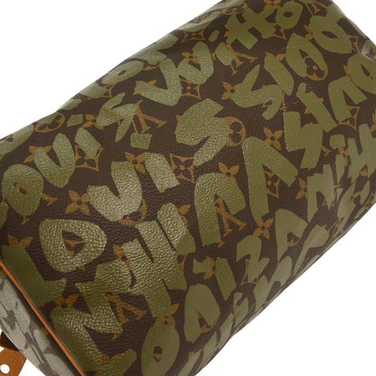 Louis Vuitton Khaki Monogram Graffiti Speedy 30 Handbag M92194