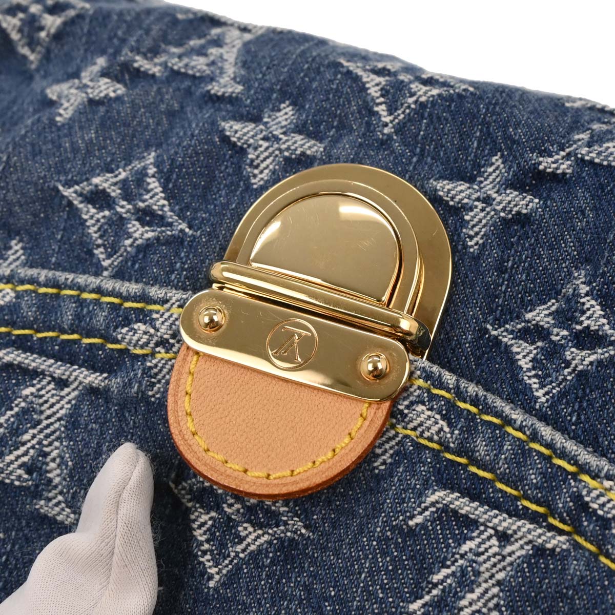 Louis Vuitton Blue Monogram Denim Mini Pleaty Handbag M95050