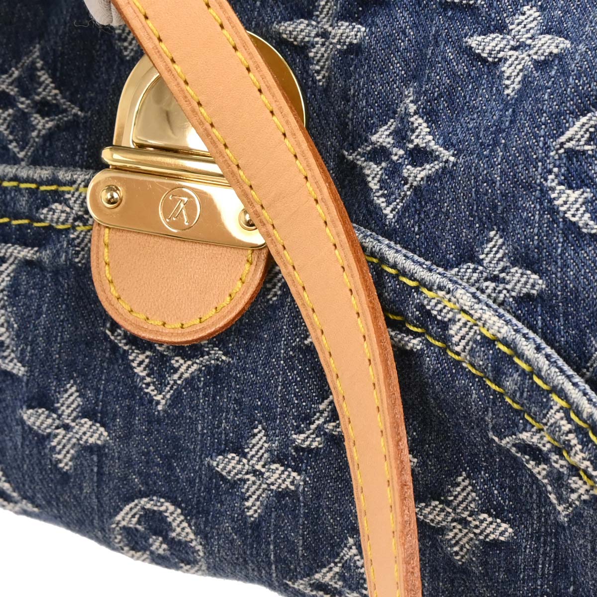 Louis Vuitton Blue Monogram Denim Mini Pleaty Handbag M95050