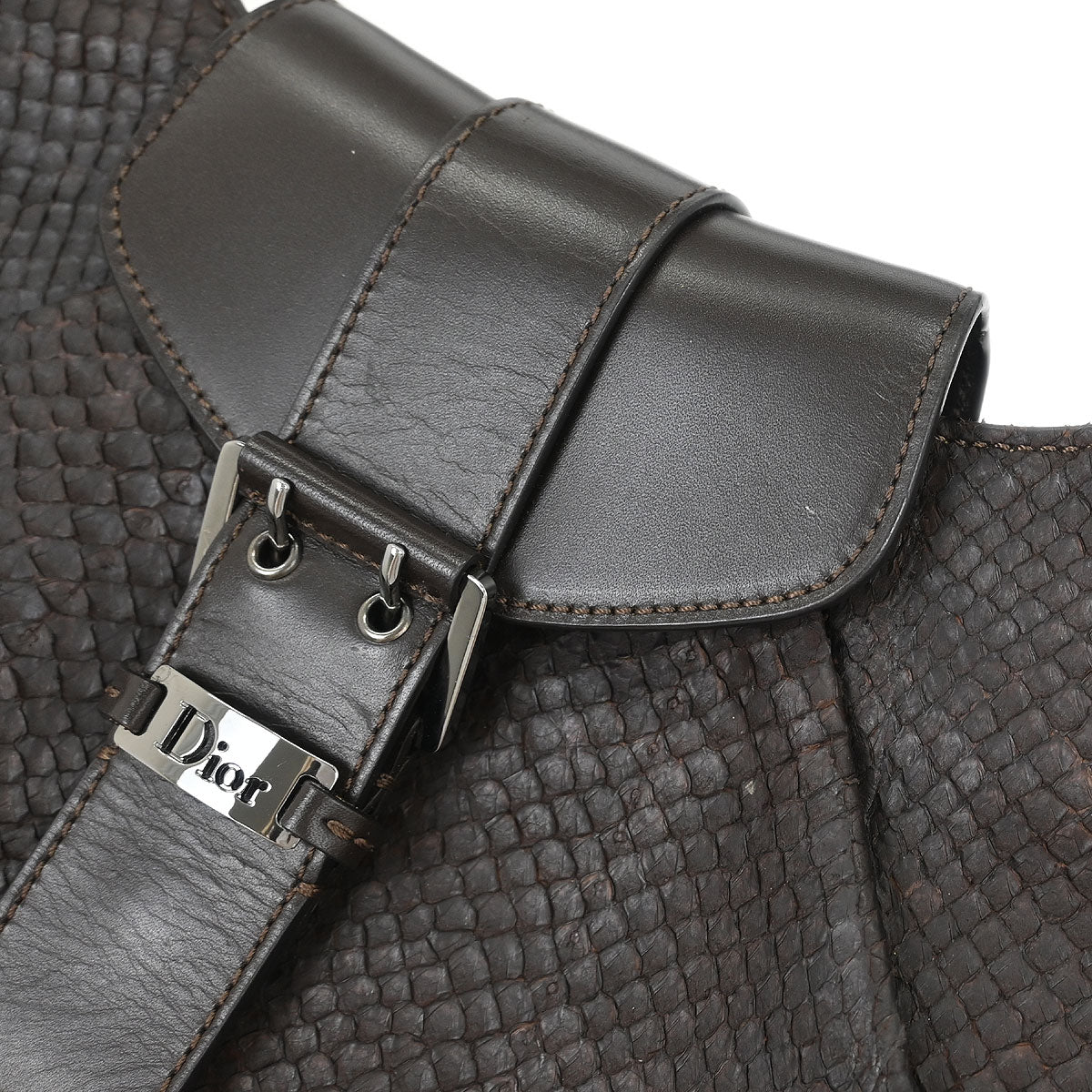Christian Dior * Brown Python Handbag