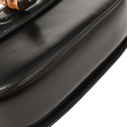 Gucci Black Bamboo Handbag