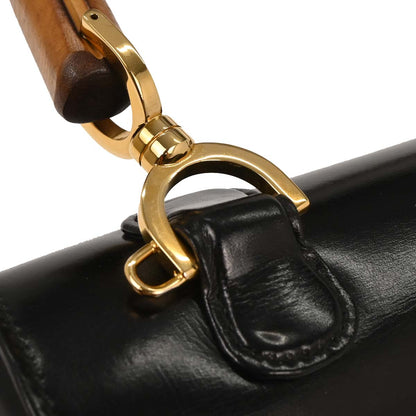 Gucci Black Bamboo Handbag