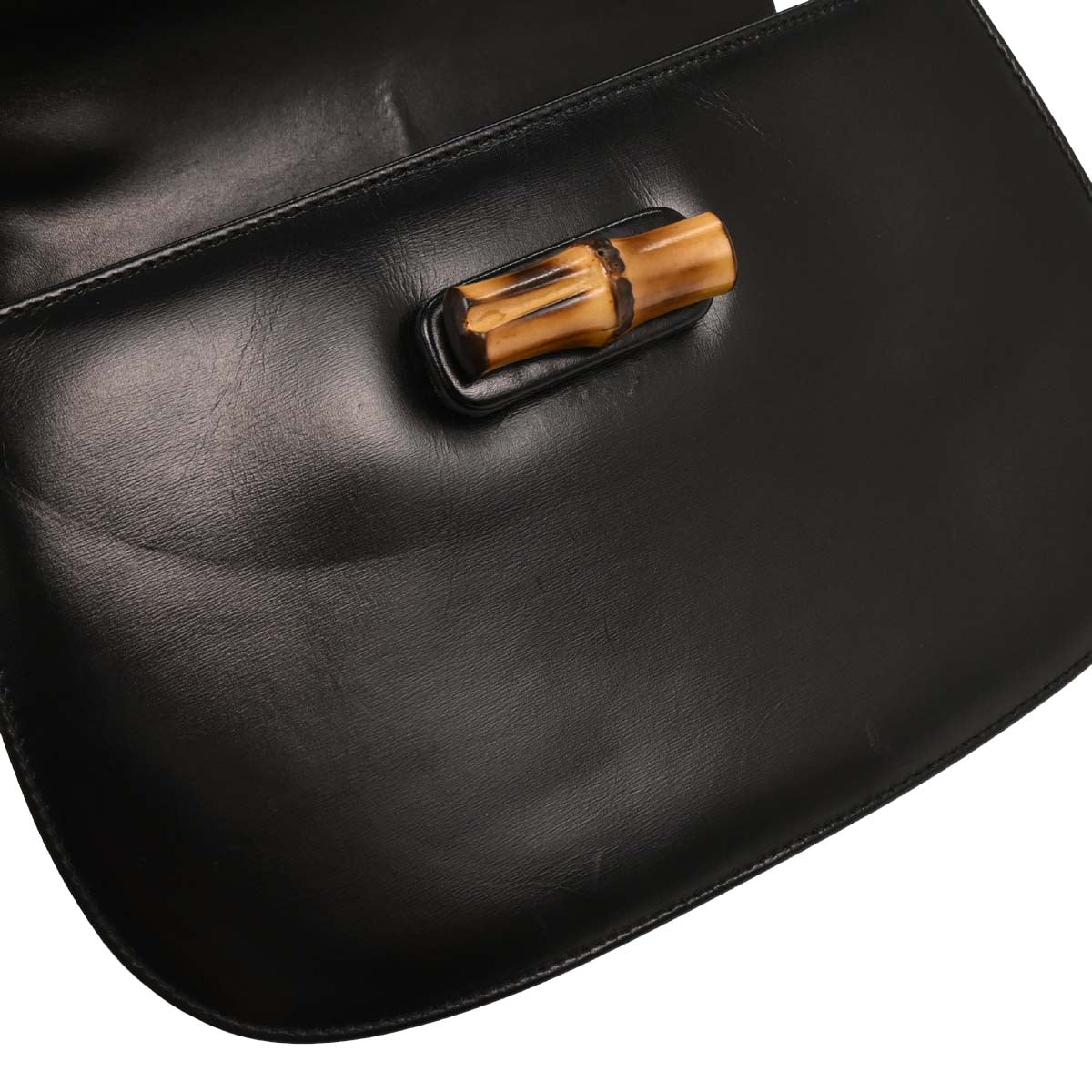 Gucci Black Bamboo Handbag