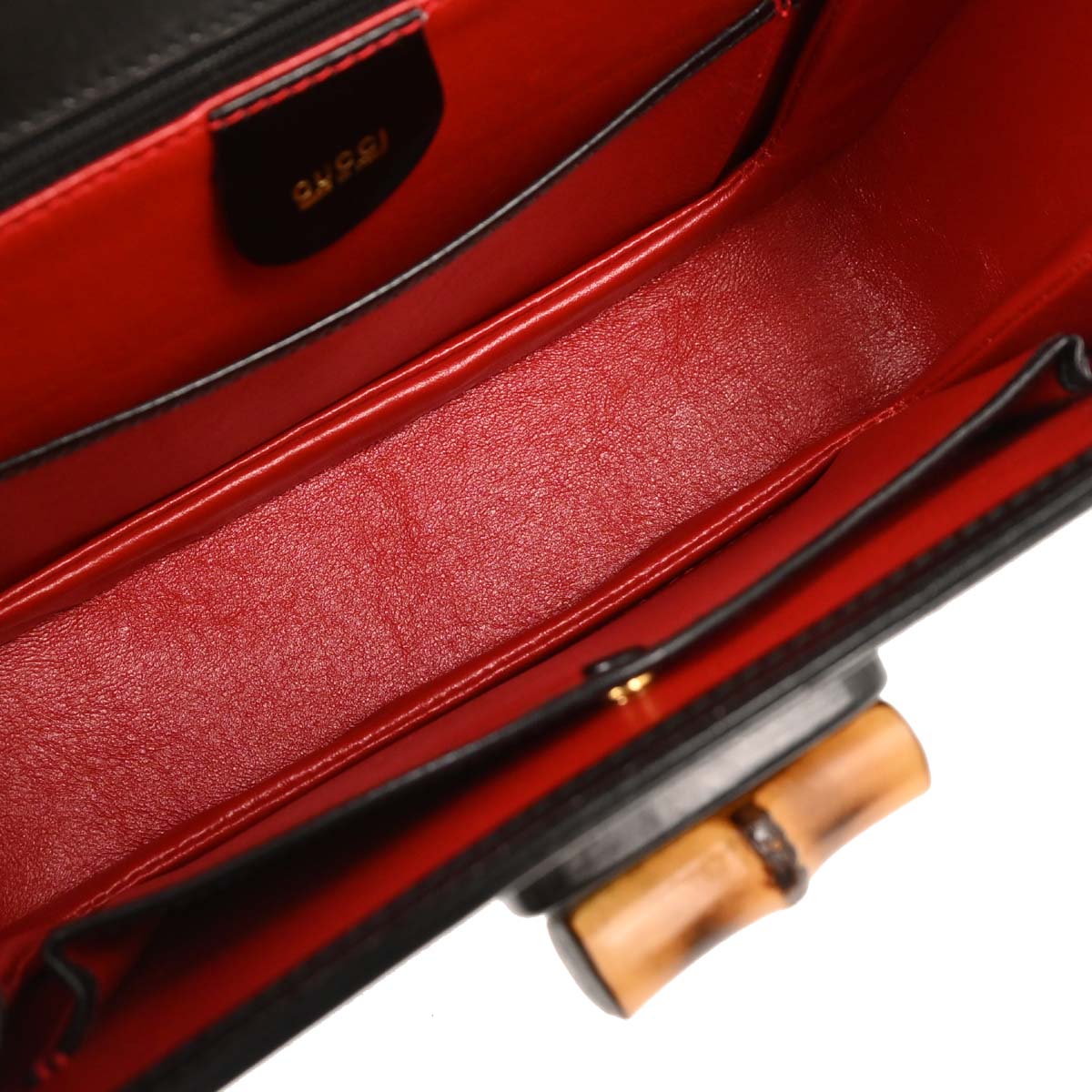 Gucci Black Bamboo Handbag