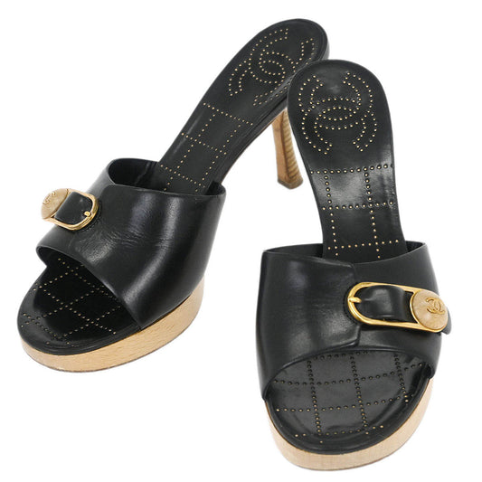 Chanel * Black Shoes Sandals #9