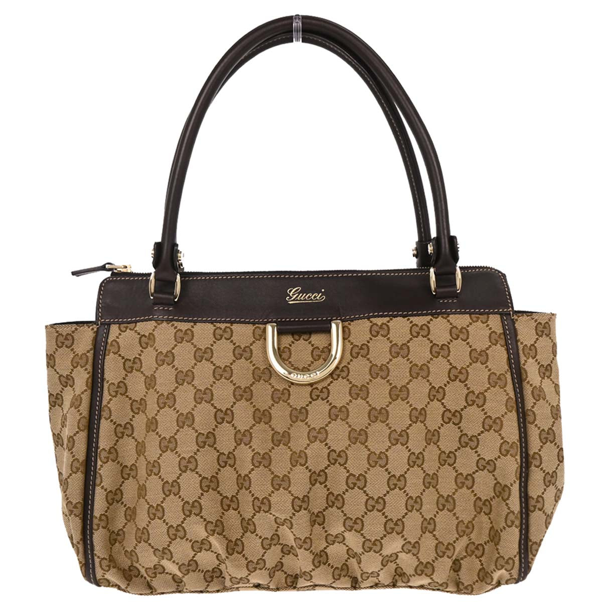 Gucci Beige Canvas GG Tote Handbag