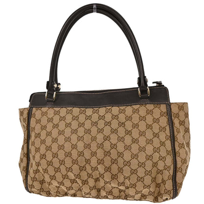 Gucci Beige Canvas GG Tote Handbag