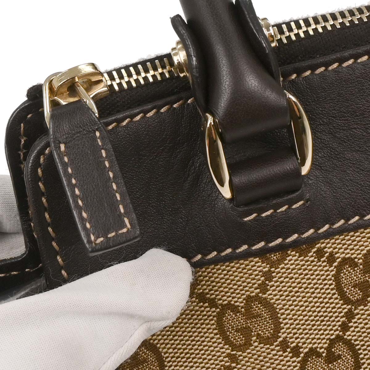 Gucci Beige Canvas GG Tote Handbag