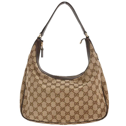 Gucci Beige Canvas GG Hobo Handbag