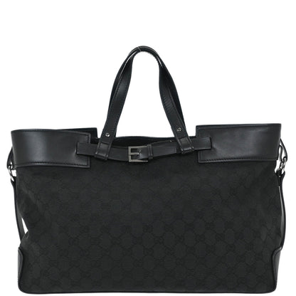 Gucci Black Canvas GG Tote Handbag