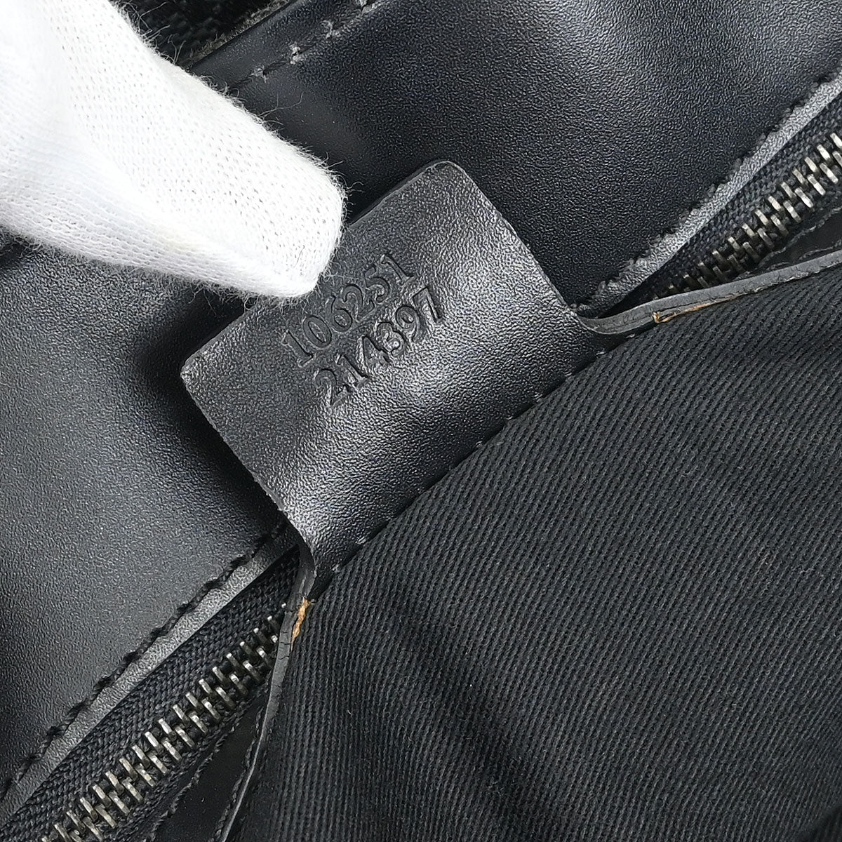 Gucci Black Canvas GG Tote Handbag