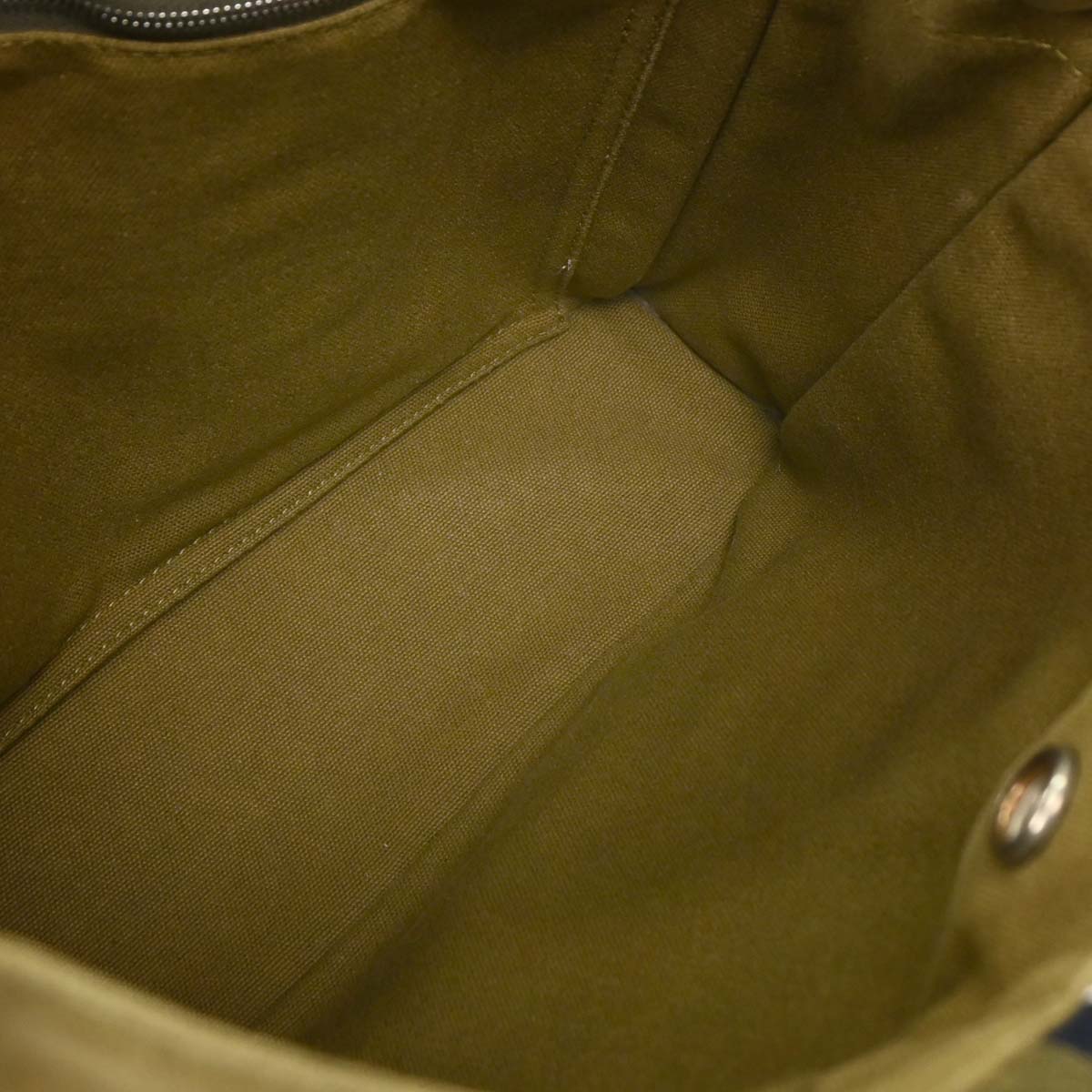 Hermes Khaki Canvas Fourre Tout PM Tote Handbag