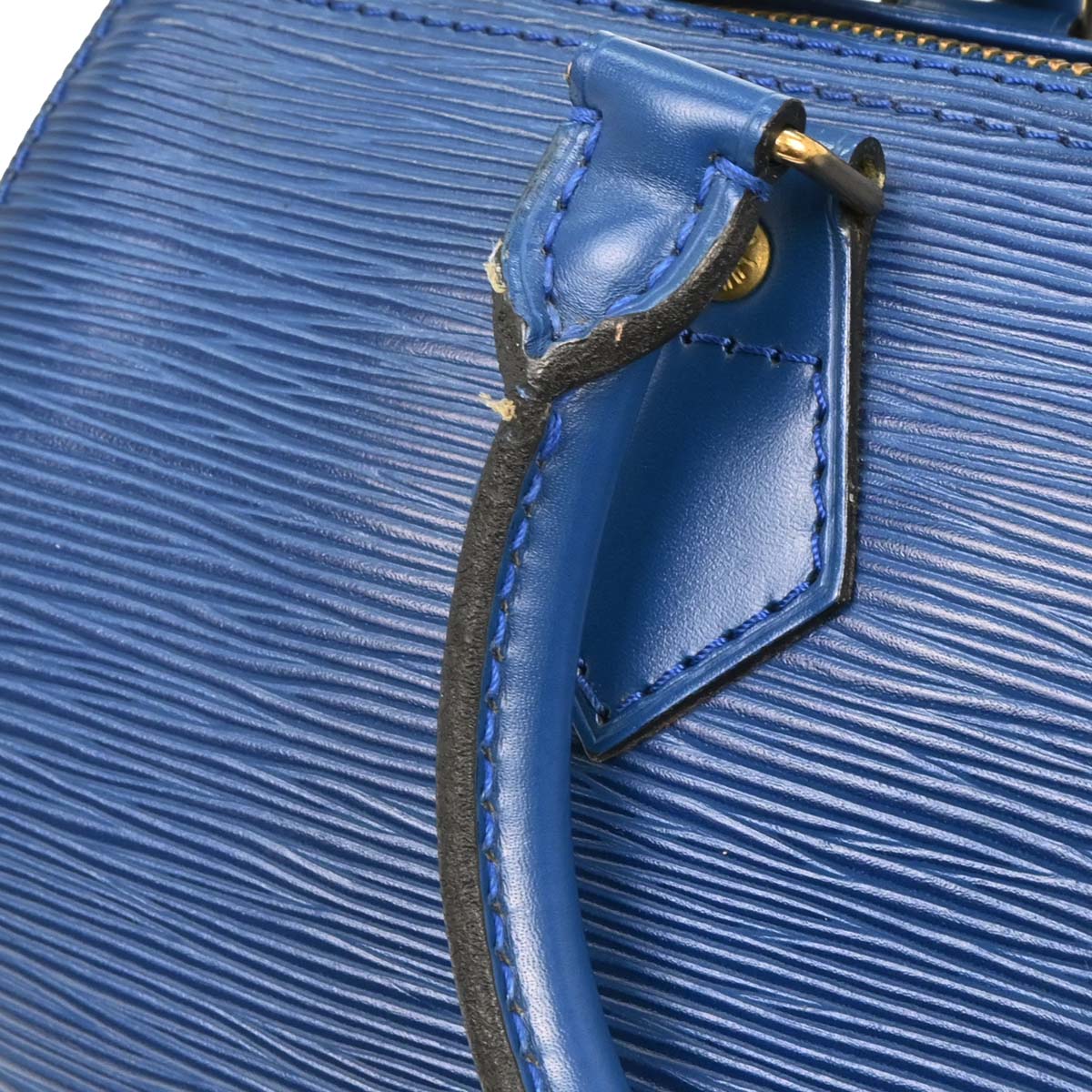 Louis Vuitton Blue Epi Speedy 25 Handbag M43015