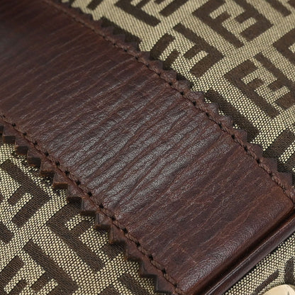 Fendi Brown Canvas Zucchino Tote Handbag