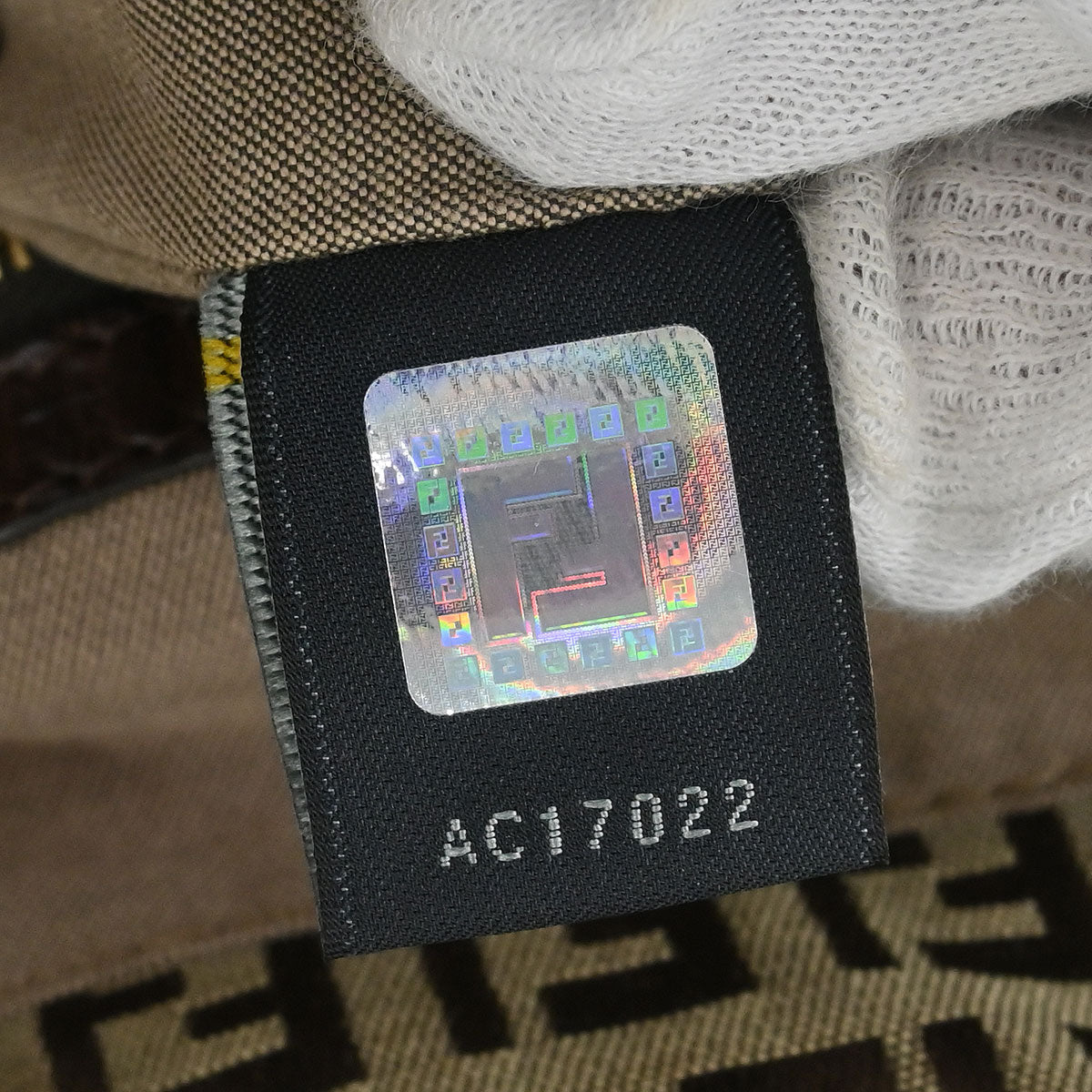 Fendi Brown Canvas Zucchino Tote Handbag