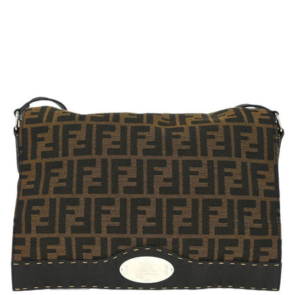 Fendi Brown Zucca Messenger Shoulder Bag
