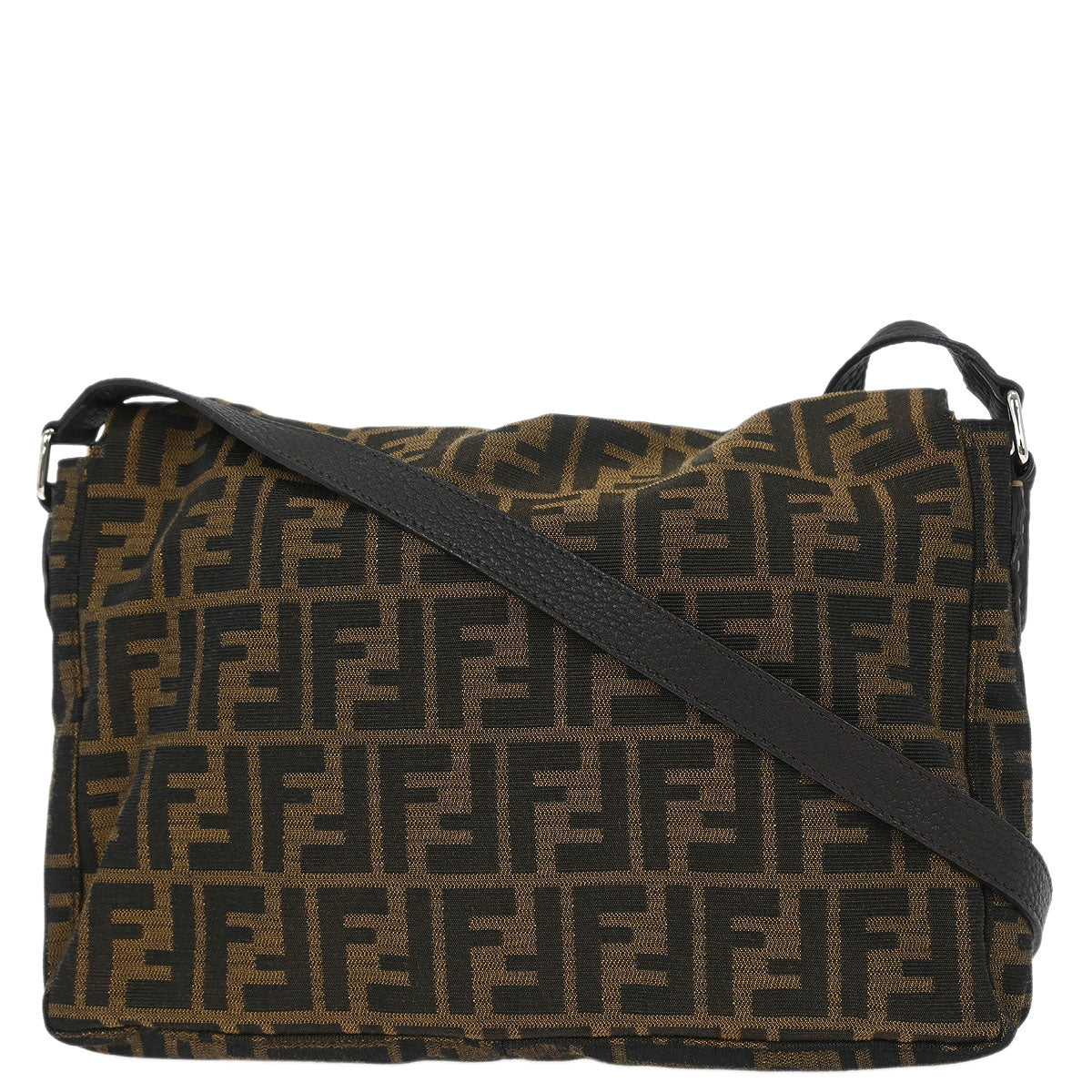 Fendi Brown Zucca Messenger Shoulder Bag